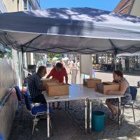 Stand beim Nachhaltigkeitsmarkt